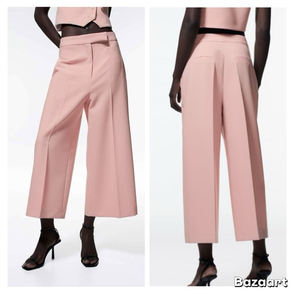 Zara Pants - ZARA Wide Leg Crop Pants